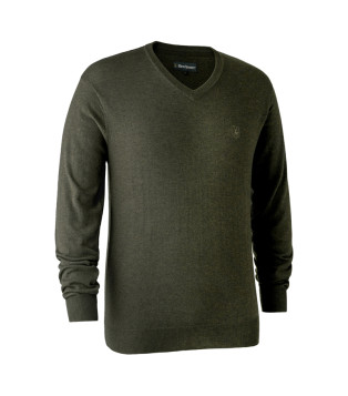 Sweter w szpic Kingston ZIELEŃ